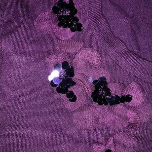 Charter Club Sweaters - Purple Cardigan, Beautiful accents near collar Charter Club Sweaters - Purple Cardigan, Beautiful accents near collar
